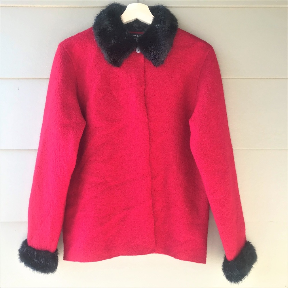 ⚡️SALE⚡️Alexandra Bartlett Wool Coat Fur Collar